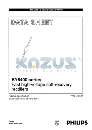 BY8400 datasheet - Fast high-voltage soft-recovery rectifiers