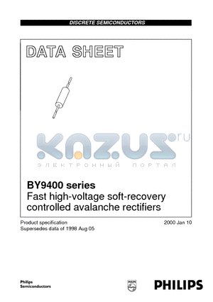 BY9412 datasheet - Fast high-voltage soft-recovery controlled avalanche rectifiers