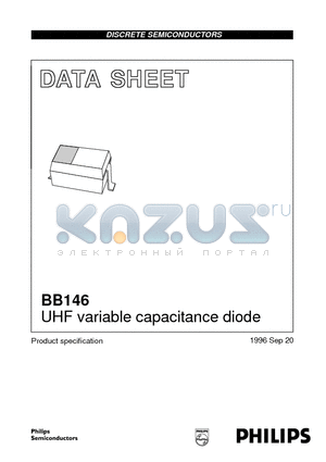 BB146 datasheet - UHF variable capacitance diode