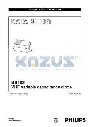 BB152 datasheet - VHF variable capacitance diode