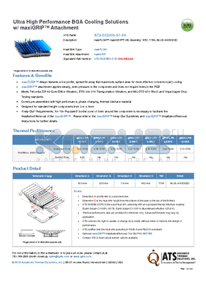 ATS-50325B-C1-R0 datasheet - maxiFLOW maxiGRIP HS Assembly- STD, T766, BLUE-ANODIZED
