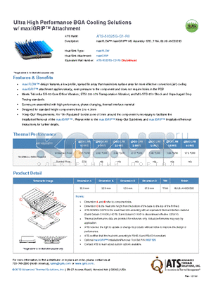 ATS-50325G-C1-R0 datasheet - maxiFLOW maxiGRIP HS Assembly- STD, T766, BLUE-ANODIZED