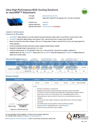 ATS-50310G-C1-R0 datasheet - maxiFLOW maxiGRIP HS Assembly- STD, T766, BLUE-ANODIZED