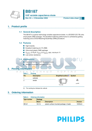 BB187_04 datasheet - VHF variable capacitance diode