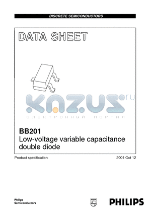 BB201 datasheet - Low-voltage variable capacitance double diode