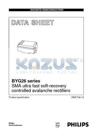 BYG26J datasheet - SMA ultra fast soft-recovery controlled avalanche rectifiers
