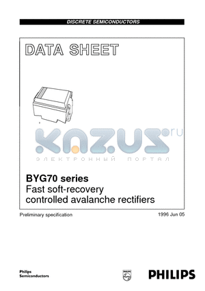 BYG70G datasheet - Fast soft-recovery controlled avalanche rectifiers