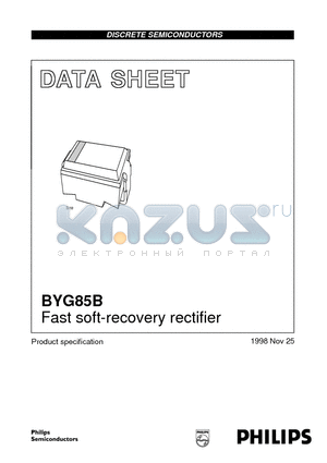 BYG85B datasheet - Fast soft-recovery rectifier
