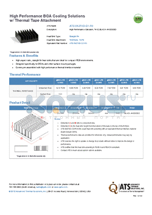 ATS-54270D-C1-R0 datasheet - High Performance Extrusion, T412, BLACK-ANODIZED