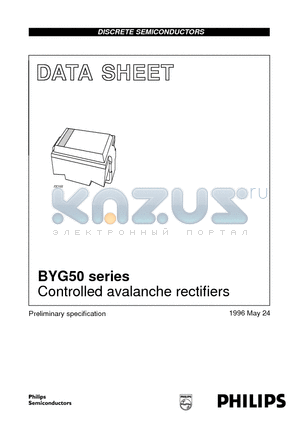 BYG50 datasheet - Controlled avalanche rectifiers
