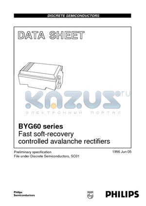 BYG60 datasheet - Fast soft-recovery controlled avalanche rectifiers