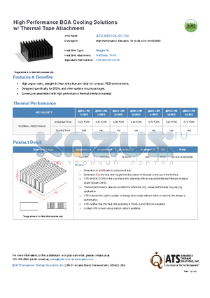 ATS-54310K-C1-R0 datasheet - High Performance Extrusion, T412, BLACK-ANODIZED