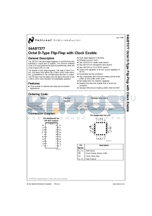 54ABT377J-QML datasheet - Octal D-Type Flip-Flop with Clock Enable