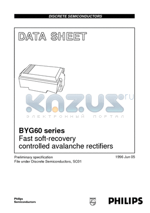 BYG60K datasheet - Fast soft-recovery controlled avalanche rectifiers