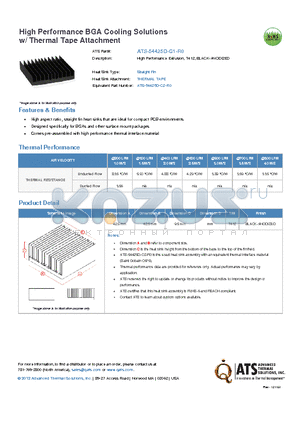 ATS-54425D-C1-R0 datasheet - High Performacne Extrusion, T412, BLACK-ANODIZED