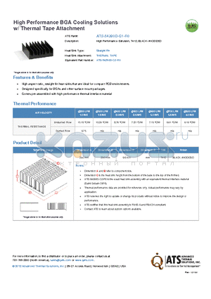 ATS-54290D-C1-R0 datasheet - High Performance Extrusion, T412, BLACK-ANODIZED