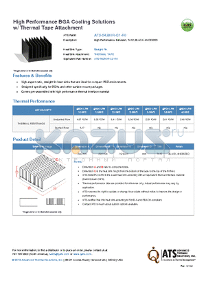 ATS-54290R-C1-R0 datasheet - High Performance Extrusion, T412, BLACK-ANODIZED