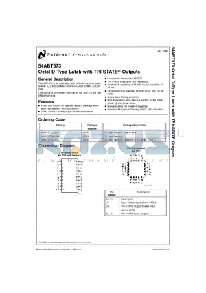 54ABT573 datasheet - Octal D-Type Latch with TRI-STATE Outputs