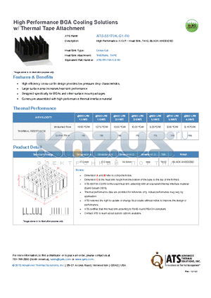 ATS-55170K-C1-R0 datasheet - High Perfomanced X-CUT - Heat Sink, T412, BLACK-ANODIZED