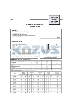 DL4728A_09 datasheet - SURFACE MOUNT M.E.L.F ZENER DIODE