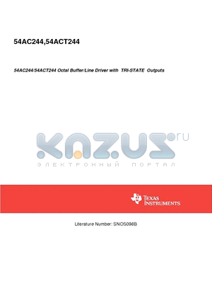 54AC244-N datasheet - 54AC244/54ACT244 Octal Buffer/Line Driver with TRI-STATE Outputs