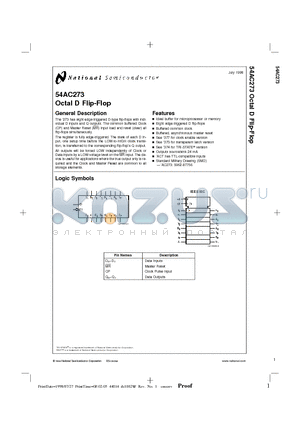 54AC273F datasheet - Octal D Flip-Flop