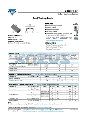 BB824-3-V-GH datasheet - Dual Varicap Diode