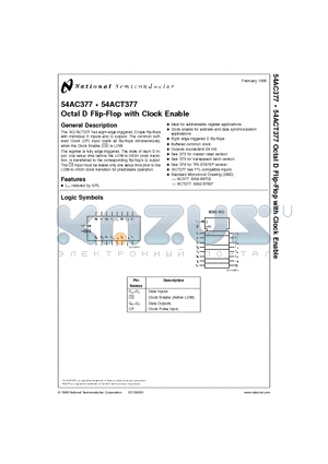 54AC377F datasheet - Octal D Flip-Flop with Clock Enable