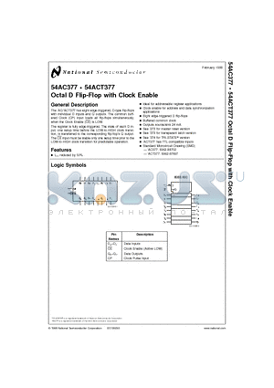 54AC377L datasheet - Octal D Flip-Flop with Clock Enable