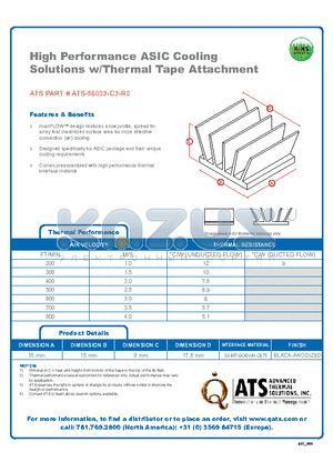 ATS-56003-C3-R0 datasheet - High Performance ASIC Cooling