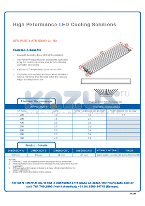 ATS-58000-C1-R0 datasheet - High Peformance LED Cooling Solutions