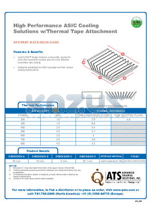 ATS-56004-C4-R0 datasheet - High Performance ASIC Cooling