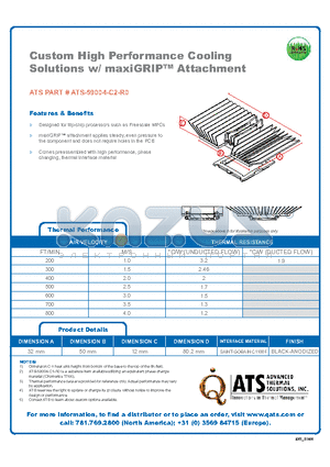 ATS-59004-C2-R0 datasheet - Custom High Performance Cooling