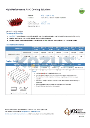 ATS-56001-C4-R0_12 datasheet - maxiFLOW Heat Sink, NO TIM, RED-ANODIZED