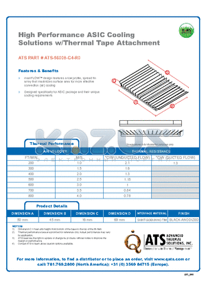 ATS-56008-C4-R0 datasheet - High Performance ASIC Cooling