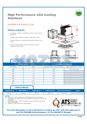 ATS-57000-C1-R0 datasheet - High Performance LGA Cooling