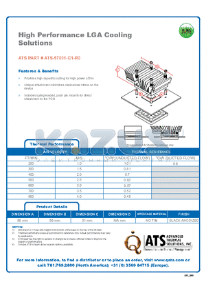 ATS-57001-C1-R0 datasheet - High Performance LGA Cooling