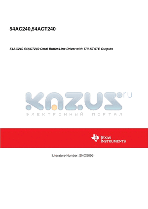 54ACT240 datasheet - 54AC240 54ACT240 Octal Buffer/Line Driver with TRI-STATE Outputs