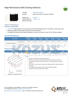 ATS-56003-C4-R0 datasheet - High Performance ASIC Cooling