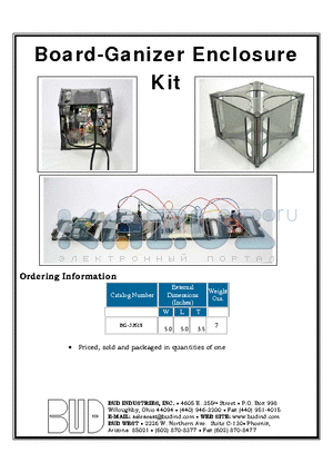 BC-32625 datasheet - Board-Ganizer Enclosure Kit