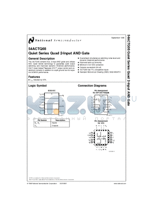 54ACTQ08L datasheet - Quiet Series Quad 2-Input AND Gate