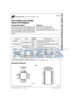 54F399DM datasheet - Quad 2-Port Register