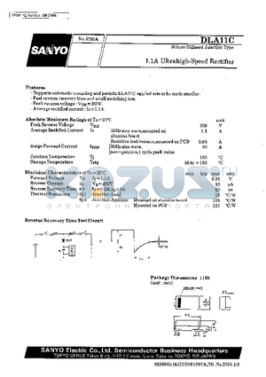 DLA11C datasheet - 1.1A Ultrahigh-Speed Rectifier