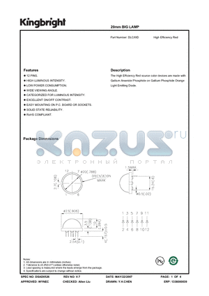 DLC-6ID datasheet - 20mm BIG LAMP