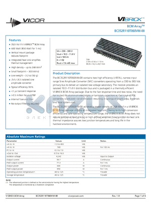 BC352R110T060VM-00 datasheet - BCM Array