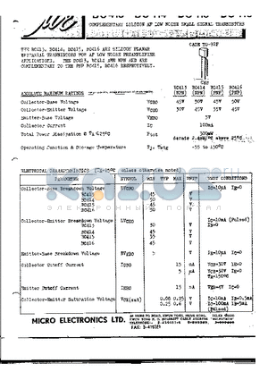 BC413 datasheet - SILICON PLANAR EPITAXIAL TRANSISTORS