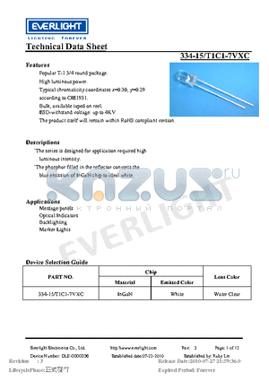 DLE-0000336 datasheet - Popular T-1 3/4 round package
