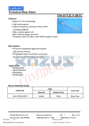 DLE-0000360 datasheet - Popular T-1 3/4 round package