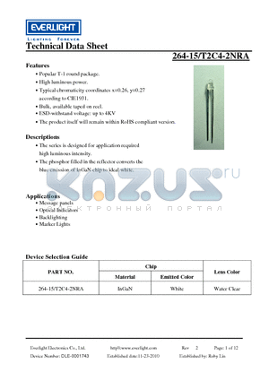 DLE-0001743 datasheet - Popular T-1 round package
