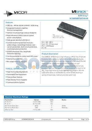 BC384R480T065VM-00 datasheet - BCM Array